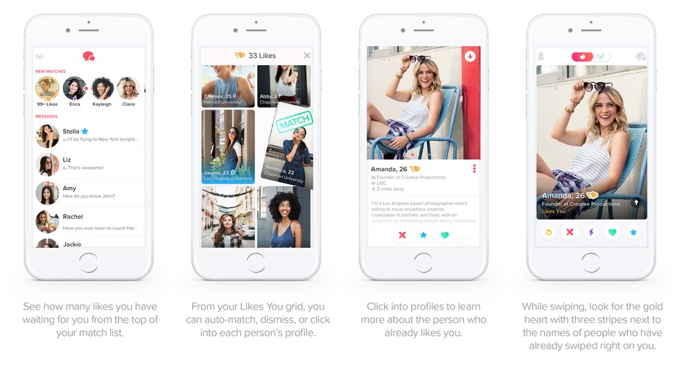 Tinder Gold chega ao Brasil com função que revela curtidas no perfil