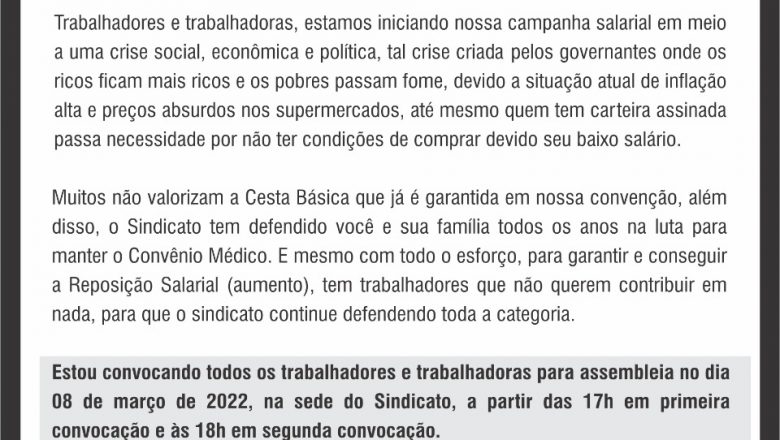 Assembleia da campanha salarial