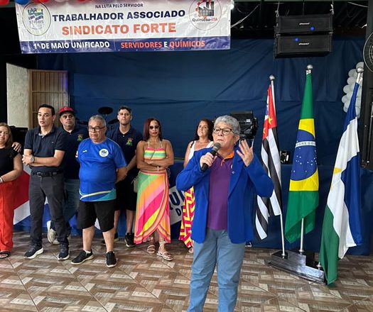 1º de Maio, o Sindicato dos Químicos e Farmacêuticos de Itapecerica da Serra e Região