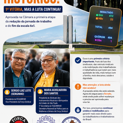 VITÓRIA DA CLASSE TRABALHADORA! A LUTA CONTINUA!