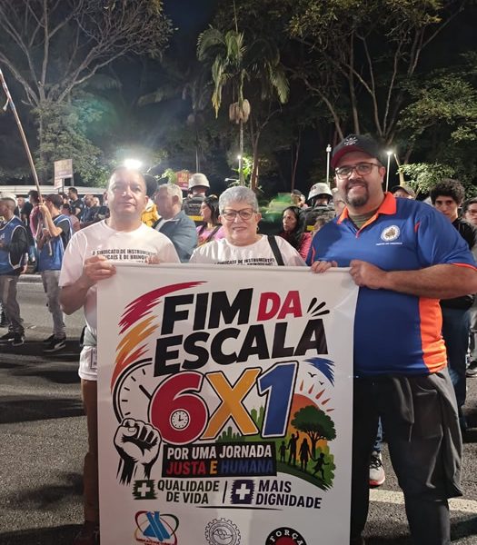 Sindicato participa de ato em São Paulo pelo fim da escala 6×1 e pela redução da jornada de trabalho